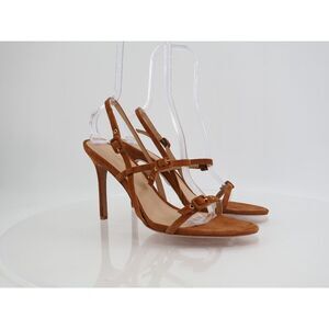 Veronica Beard Alta Suede Buckle Slingback Sandals Stiletto Strappy Size 11M